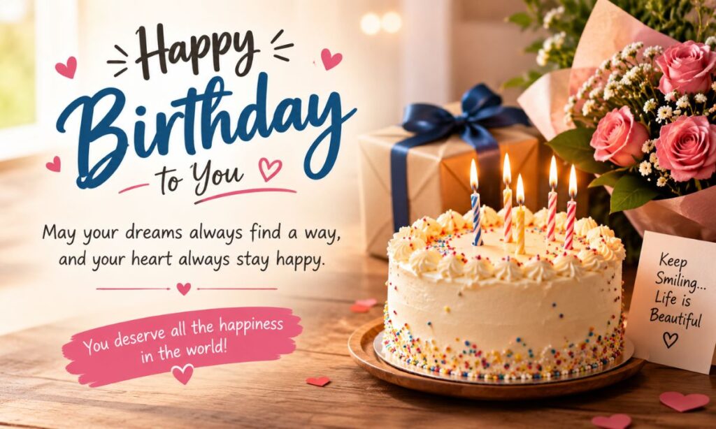 Heart touching birthday shayari in English 2 lines
