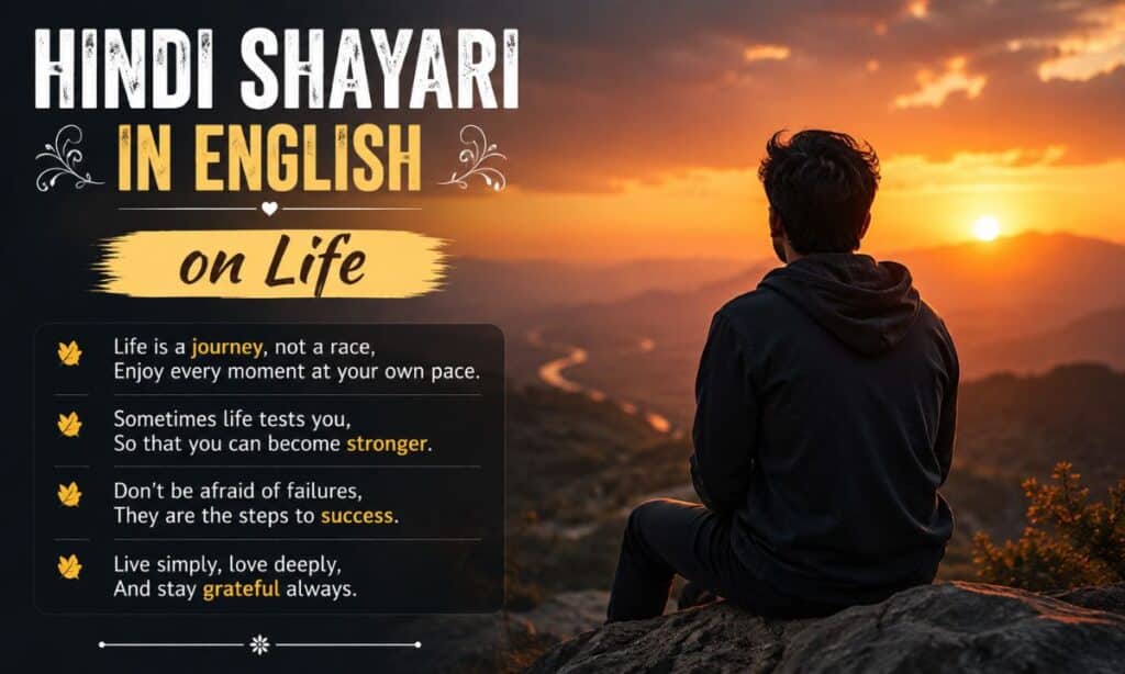 Hindi Shayari in English on Life