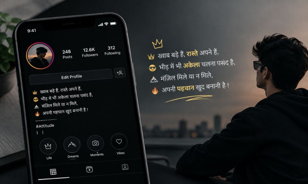 Instagram Bio Shayari Hindi