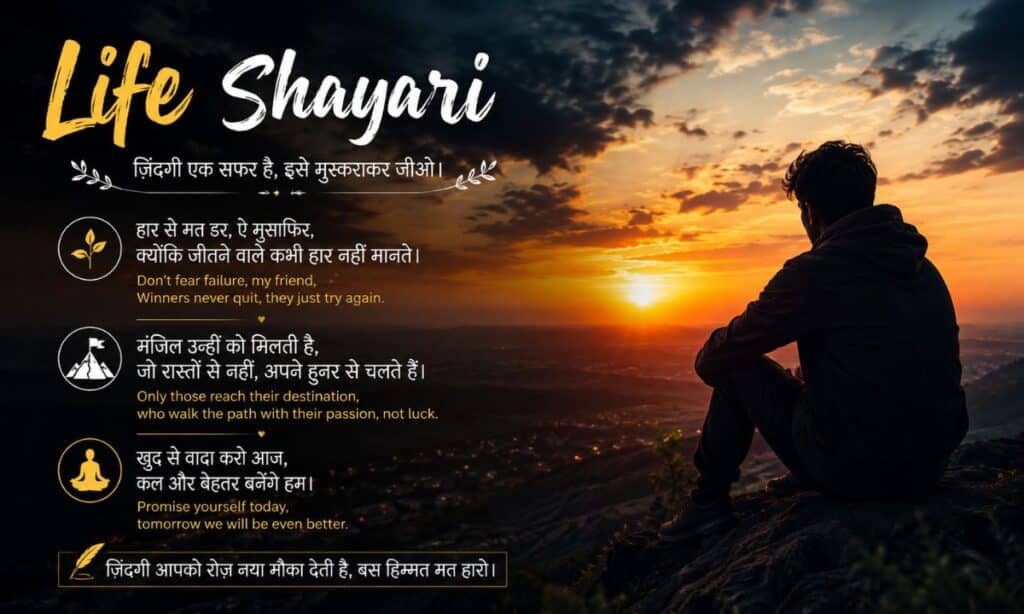 Life Shayari in Hindi English