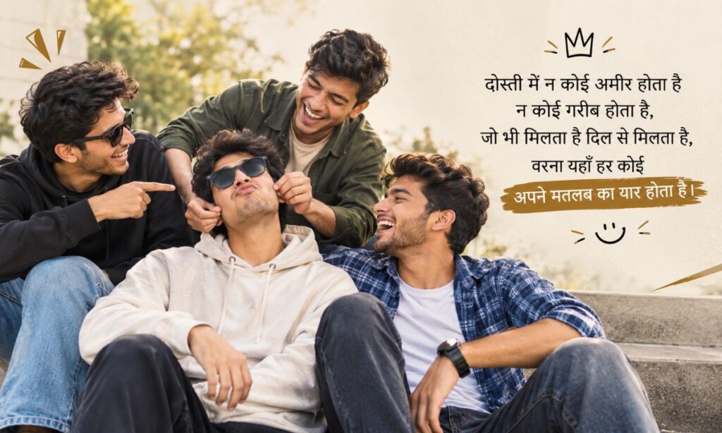 Masti karte hue dosto ka samooh