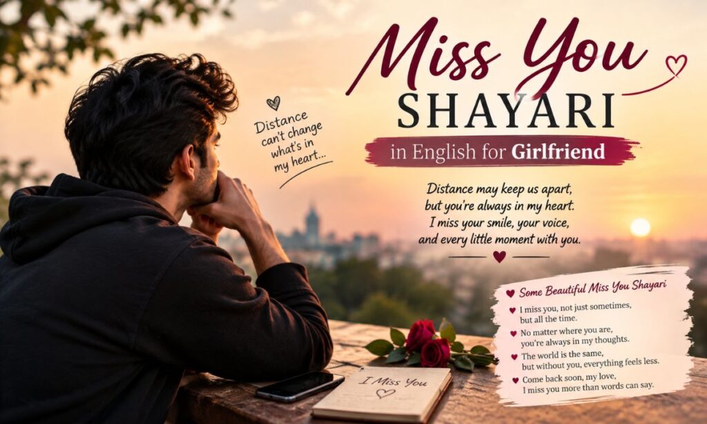 Miss you shayari in english for girlfriend