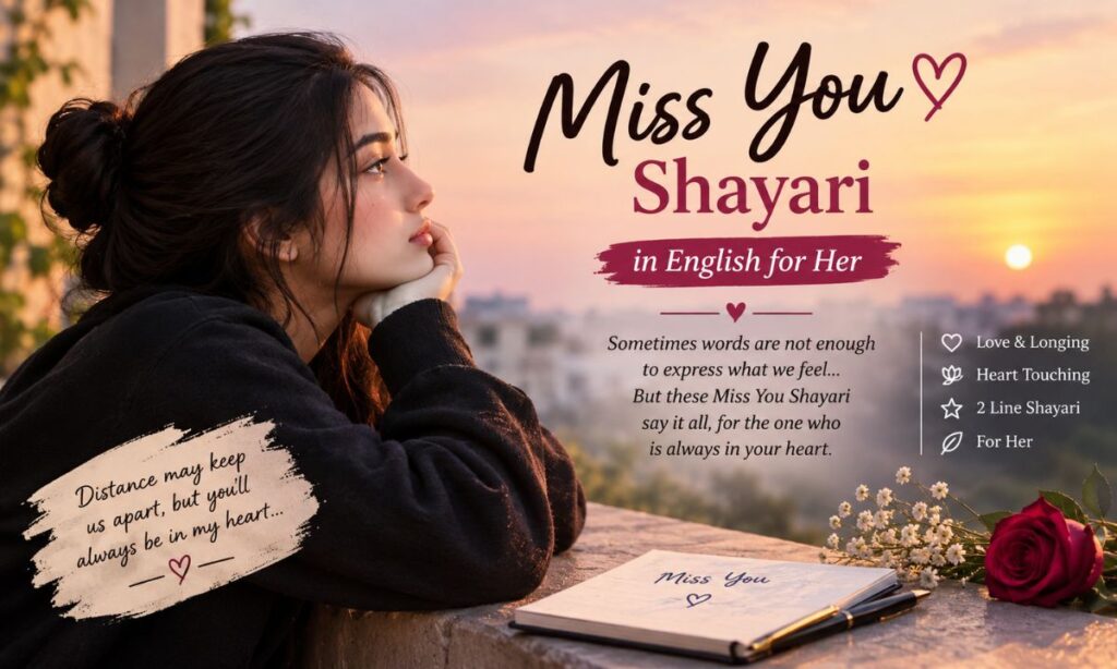 Miss you shayari in english for her