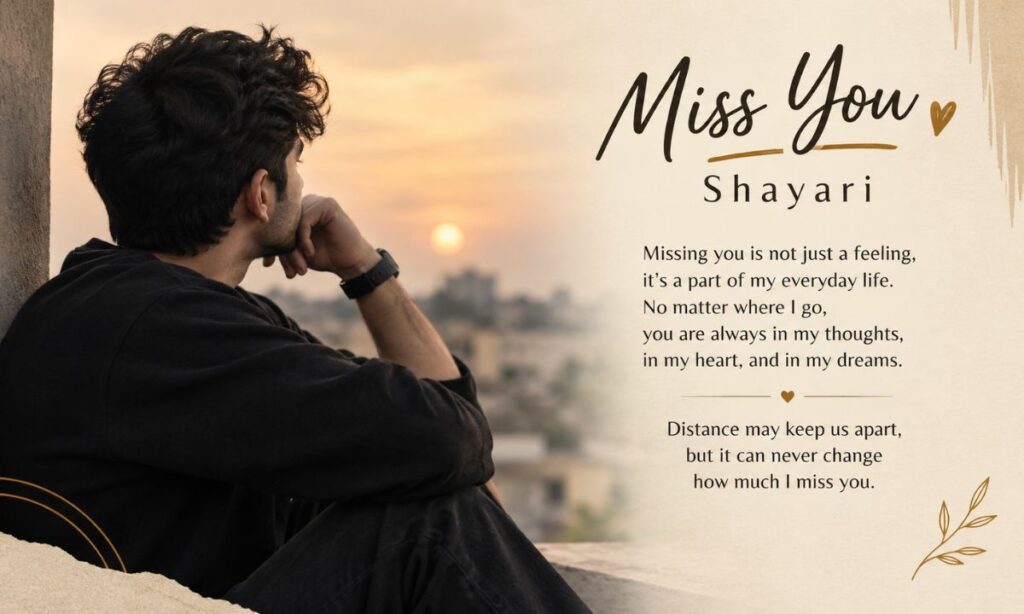 Miss you shayari in english text