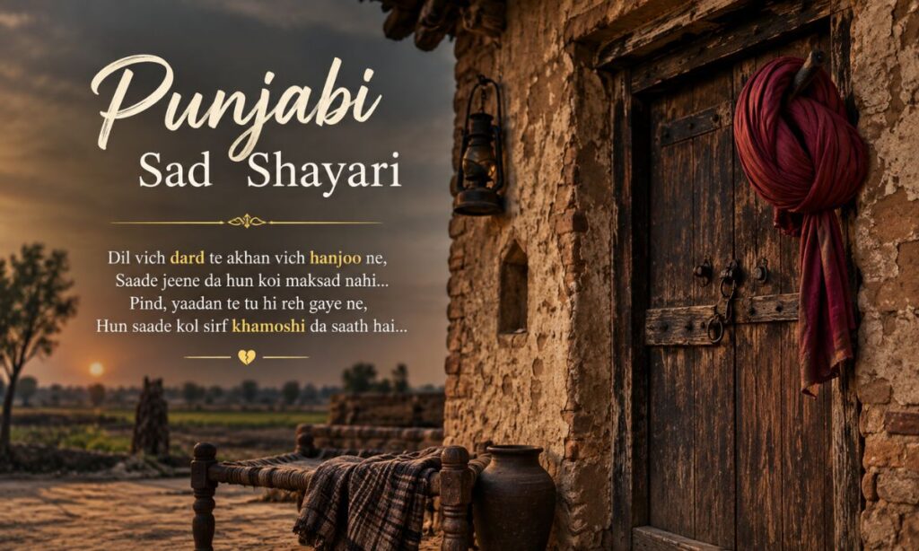 Old Punjabi sad shayari village house