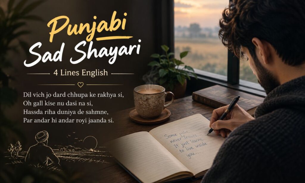 Punjabi sad shayari 4 lines English journal