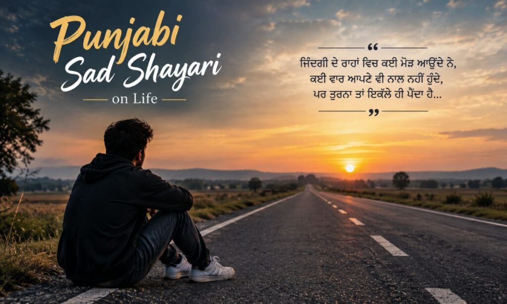Punjabi sad shayari on life journey road