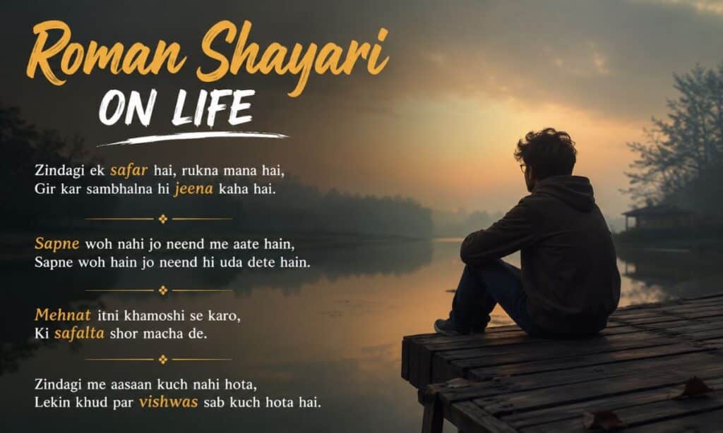 Roman Shayari on life