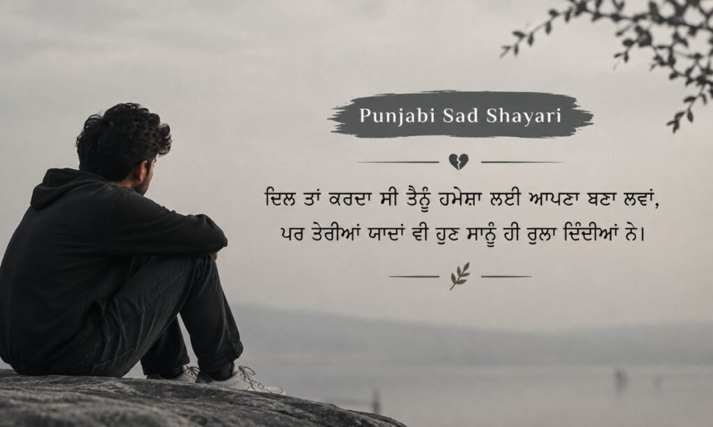 Sad shayari Punjabi 2 lines copy paste