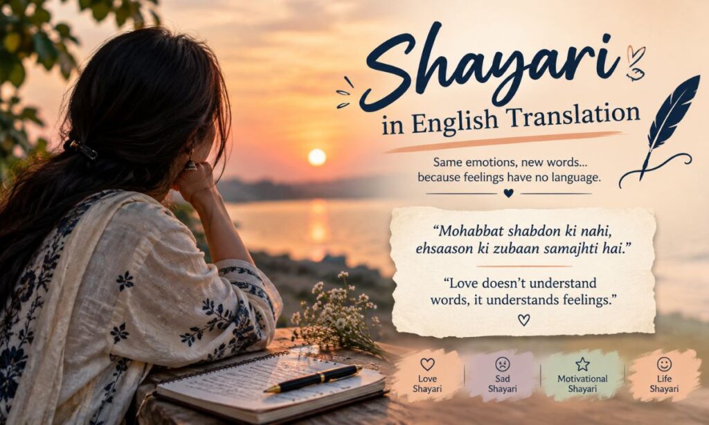 Shayari in English translation