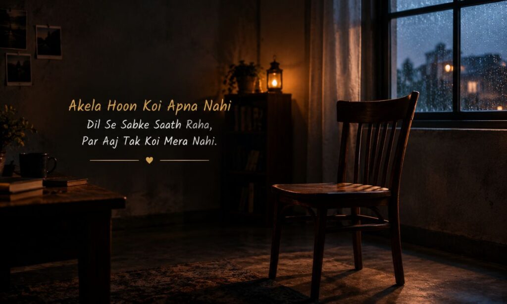 Akela Hoon Koi Apna Nahi Shayari