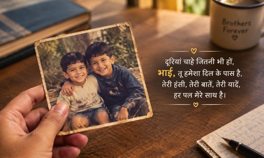 Emotional Miss You Bhai Shayari for Brother