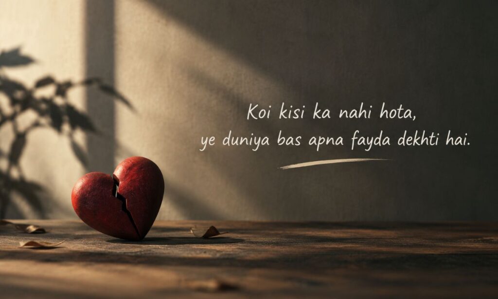 Koi apna nahi hota in english