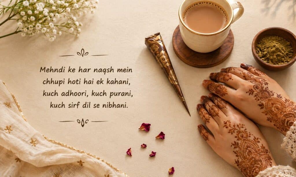 Mehndi shayari English