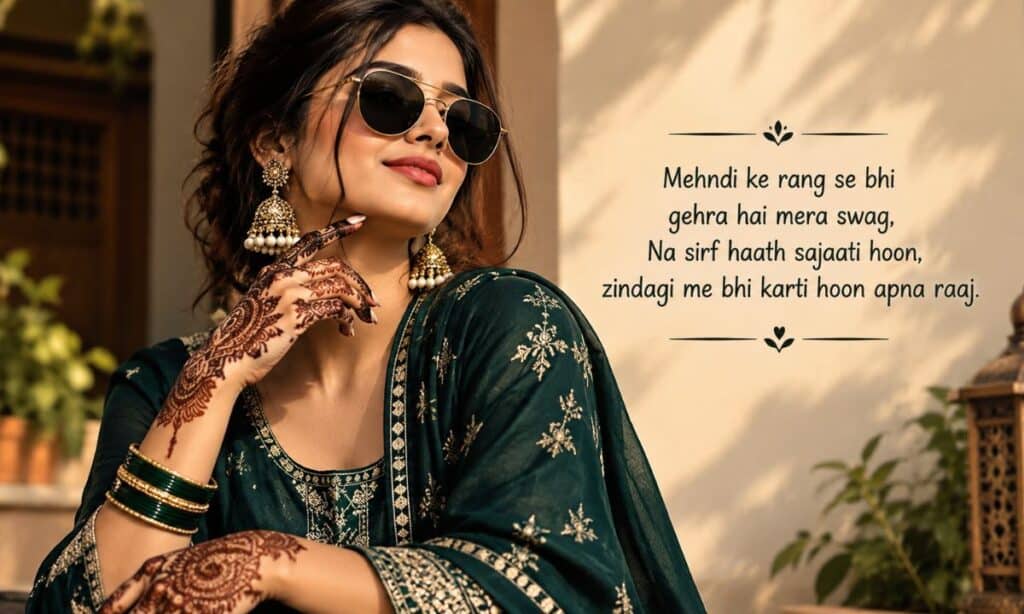 Mehndi shayari for girl attitude