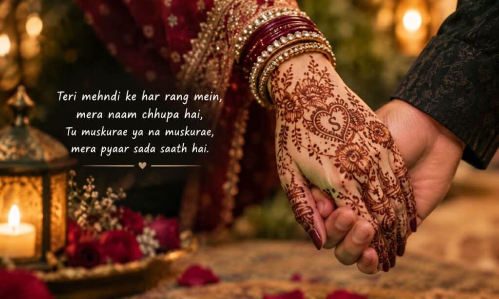 Mehndi shayari love english