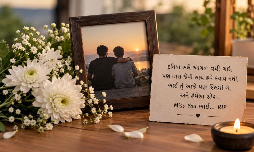 Miss You Bhai Rip Gujarati Text
