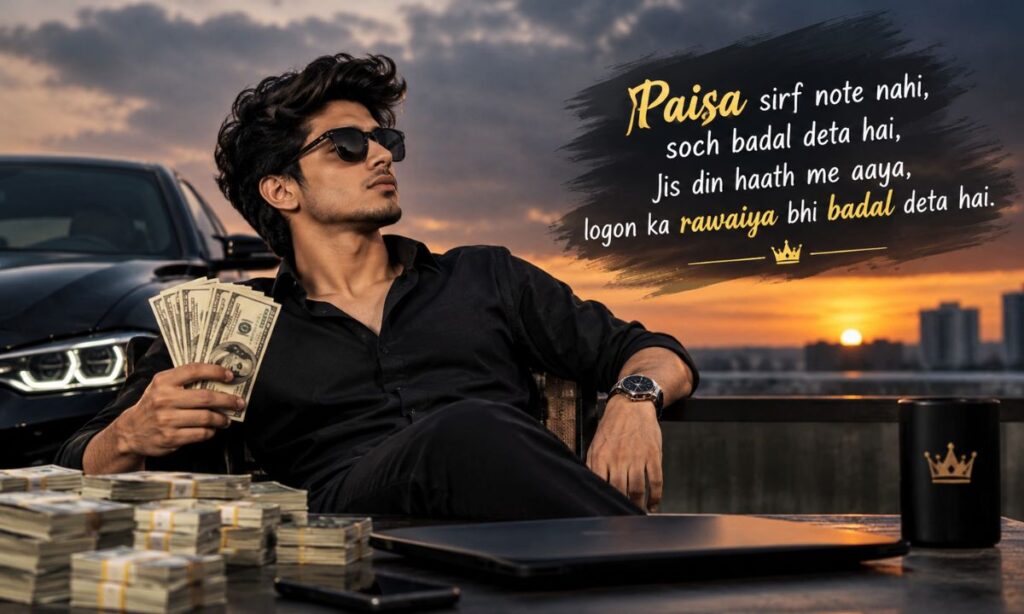 Paisa Shayari Attitude Boy