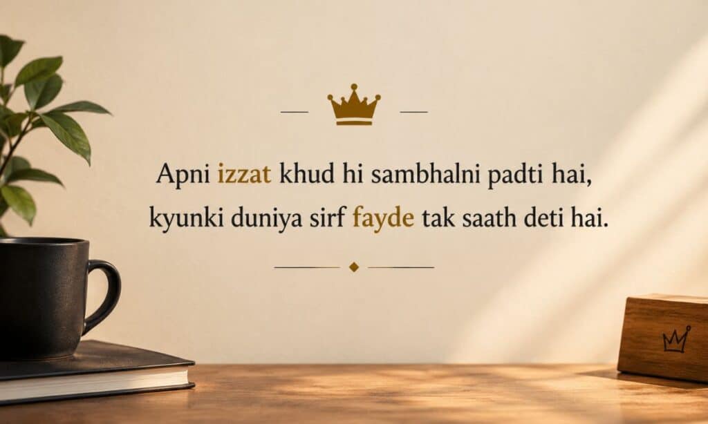 Self respect shayari 2 line english