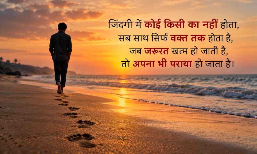 जिंदगी में कोई किसी का नहीं होता