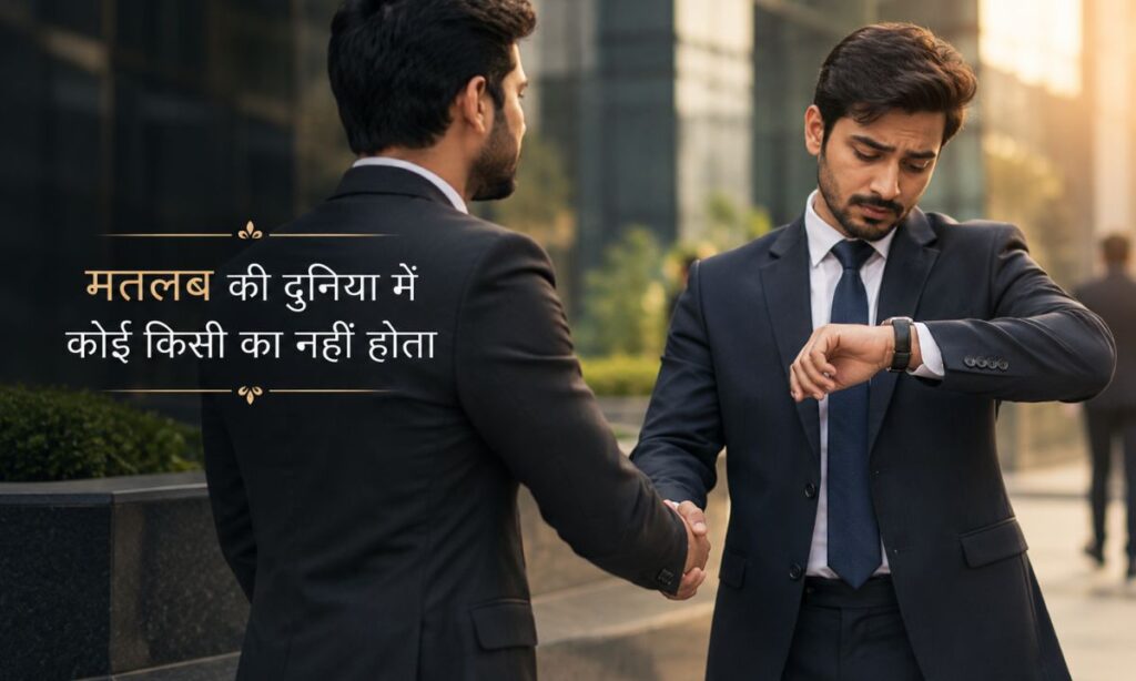 मतलब की दुनिया में कोई किसी का नहीं होता